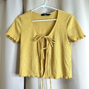 Tie front crop top